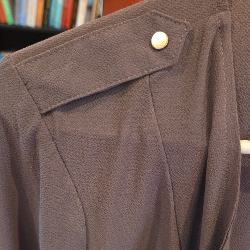 Kismet Open-Front Light/Long Cardigan - Taupe - Picture 5 of 6